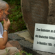 A descendant looks at a recently erected monument to the Herero.